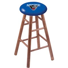 Maple Bar Stool in Medium Finish with Maine Seat