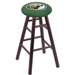 Oak Extra Tall Bar Stool in Dark Cherry Finish with Bemidji State Seat