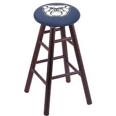 Oak Extra Tall Bar Stool in Dark Cherry Finish with Butler University Seat