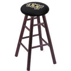 Oak Extra Tall Bar Stool in Dark Cherry Finish with Central Florida Seat