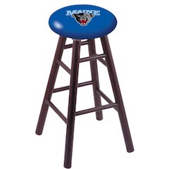 Oak Extra Tall Bar Stool in Dark Cherry Finish with Maine Seat