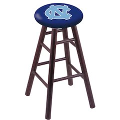 Oak Extra Tall Bar Stool in Dark Cherry Finish with North Carolina Seat