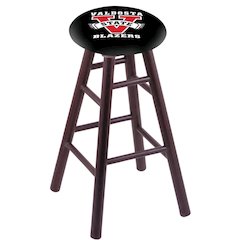 Oak Extra Tall Bar Stool in Dark Cherry Finish with Valdosta State Seat