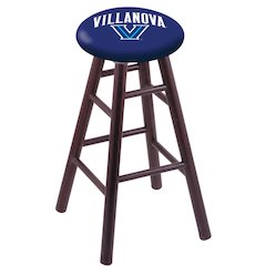 Oak Extra Tall Bar Stool in Dark Cherry Finish with Villanova Seat