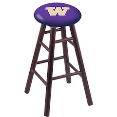 Oak Extra Tall Bar Stool in Dark Cherry Finish with Washington Seat