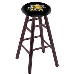 Oak Extra Tall Bar Stool in Dark Cherry Finish with Wichita State Seat
