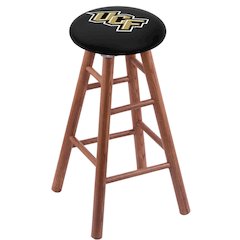 Oak Extra Tall Bar Stool in Medium Finish with Central Florida Seat