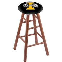 Oak Extra Tall Bar Stool in Medium Finish with Idaho Seat