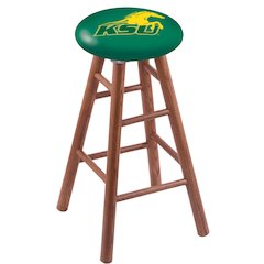 Oak Extra Tall Bar Stool in Medium Finish with Kentucky State University Seat