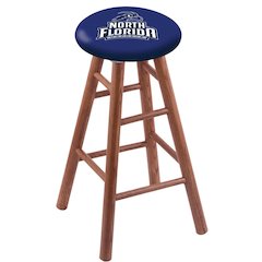 Oak Extra Tall Bar Stool in Medium Finish with North Florida Seat