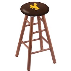 Oak Bar Stool in Medium Finish with Wyoming Seat