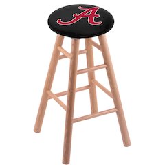 Oak Bar Stool in Natural Finish with Alabama Seat