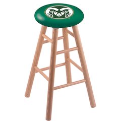 Oak Bar Stool in Natural Finish with Colorado State Seat