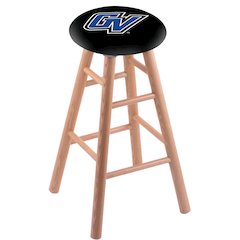 Oak Bar Stool in Natural Finish with Grand Valley State Seat