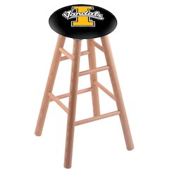 Oak Bar Stool in Natural Finish with Idaho Seat