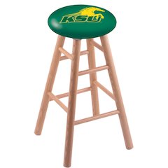 Oak Bar Stool in Natural Finish with Kentucky State University Seat