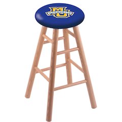 Oak Bar Stool in Natural Finish with Marquette University Seat