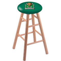 Oak Bar Stool in Natural Finish with Marshall Seat