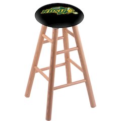 Oak Bar Stool in Natural Finish with North Dakota State Seat