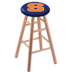 Oak Bar Stool in Natural Finish with Syracuse Seat