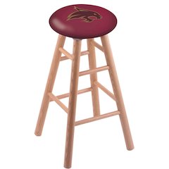 Oak Bar Stool in Natural Finish with Texas State Seat