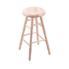 Maple Saddle Dish 30" Swivel Bar Stool with Turned Legs, Natural Finish