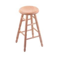 Oak Saddle Dish 36" Swivel Extra Tall Bar Stool with Turned Legs, Natural Finish