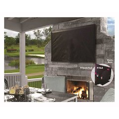 Plain Black TV Cover (TV sizes 40"-46") by Covers by HBS