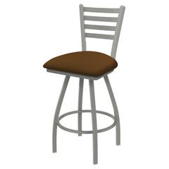 XL 410 Jackie 30" Swivel Bar Stool with Anodized Nickel Finish and Canter Thatch Seat