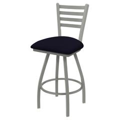 XL 410 Jackie 30" Swivel Bar Stool with Anodized Nickel Finish and Canter Twilight Seat