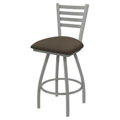XL 410 Jackie 30" Swivel Bar Stool with Anodized Nickel Finish and Canter Earth Seat