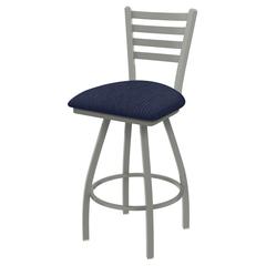 XL 410 Jackie 30" Swivel Bar Stool with Anodized Nickel Finish and Graph Anchor Seat