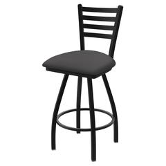 XL 410 Jackie 30" Swivel Bar Stool with Black Wrinkle Finish and Canter Storm Seat