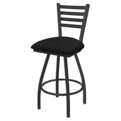 XL 410 Jackie 30" Swivel Bar Stool with Pewter Finish and Canter Espresso Seat