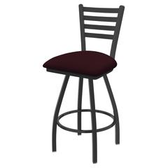 XL 410 Jackie 30" Swivel Bar Stool with Pewter Finish and Canter Bordeaux Seat