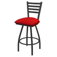 XL 410 Jackie 30" Swivel Bar Stool with Pewter Finish and Canter Red Seat