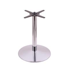 214 Chrome Cast Iron Table Height Base with 22" Dia. Round Foot