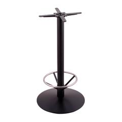 214 Black Cast Iron Counter Height Base with 22" Dia. Round Foot and Foot Ring