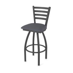 410 Jackie 36" Swivel Bar Stool with Pewter Finish and Canter Storm Seat