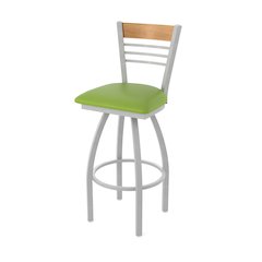 36" Swivel Extra Tall Bar Stool, Anodized Nickel Finish, Medium Back