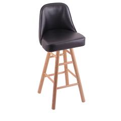 Grizzly 36" Swivel Extra Tall Bar Stool with Smooth Oak Legs, Natural Finish