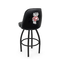 Logo Grizzly Wisconsin "Badger" Swivel Bar Stool