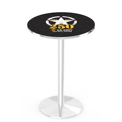 42" Tall - 30" Top Pub Table with Chrome Finish