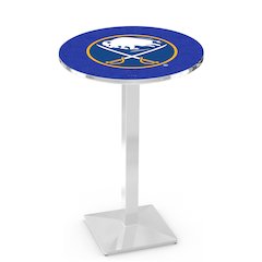 L217 Buffalo Sabres 42" Tall - 36" Top Pub Table with Chrome Finish (1159)