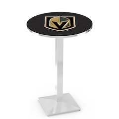 L217 Vegas Golden Knights 42' Tall - 36' Top Pub Table w/ Chrome Finish (4937)