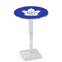 L217 Toronto Maple Leafs 42' Tall - 36' Top Pub Table w/ Chrome Finish (2422)