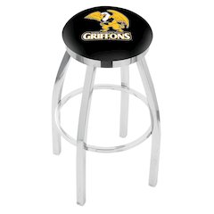 36" L8C2C - Chrome Missouri Western State Swivel Bar Stool with Accent Ring by Holland Bar Stool Company