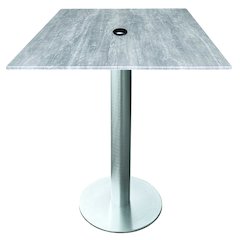 All-Season Table with 32" x 32" Square Greystone Top with Umbrella Hole
