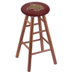Oak Extra Tall Bar Stool in Medium Finish with Texas State Seat