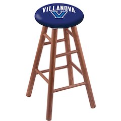 Oak Extra Tall Bar Stool in Medium Finish with Villanova Seat